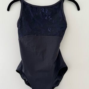 AINSLIEWEAR Black Lace Bodice Leotard